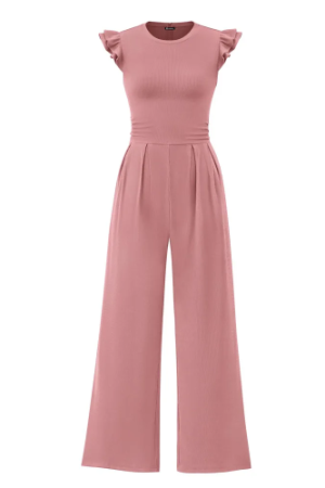 Combi femme rose décontractée - CHIC EN PANTALON