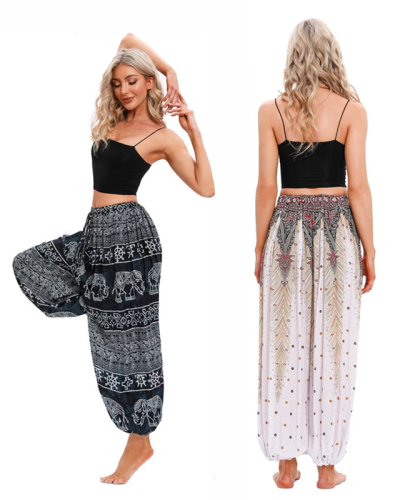 Pantalon ample yoga femme bohème 1 Pantalon ample yoga femme bohème - CHIC EN PANTALON