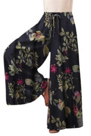 Pantalon large fleuri femme- CHIC EN PANTALON