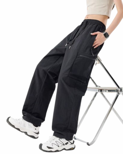 Pantalon randonnée femme imperméable noir 1 Pantalon randonnée femme imperméable noir - CHIC EN PANTALON