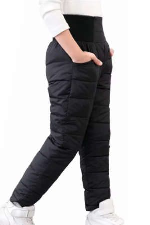 Tenue ski fille à ceinture élastique noir - CHIC EN PANTALON